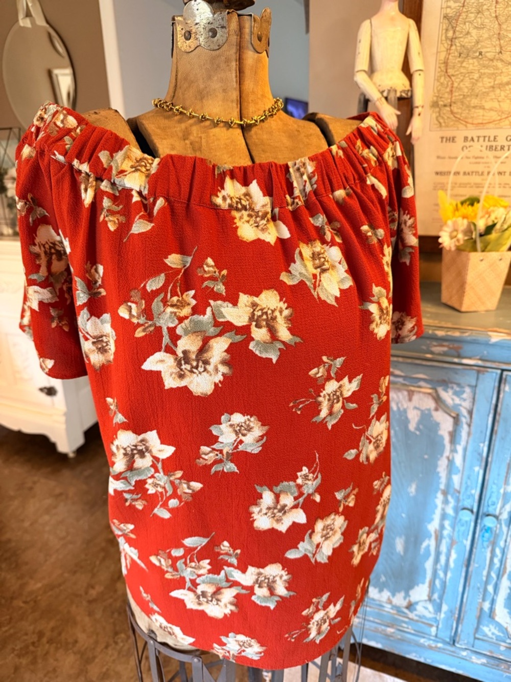 Perch Floral Off-Shoulder Blouse